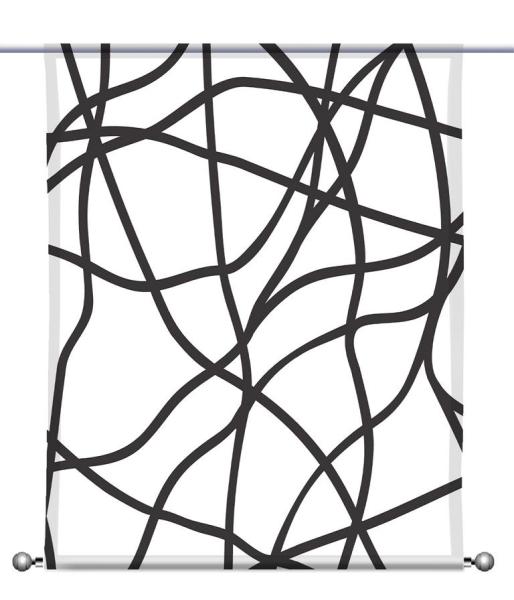 Moderna lines white, Scheibenhänger eckig